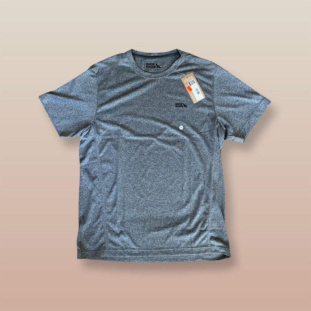 Eddie Bauer Men's Gray Short Sleeve Crew Neck T-Shirt Size M